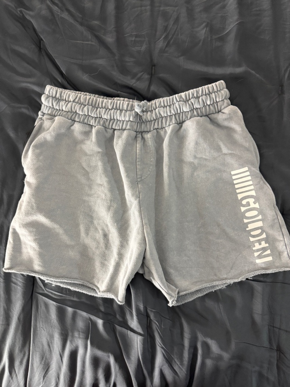 Men's Gray Athletic Sweat Shorts with Side Logo